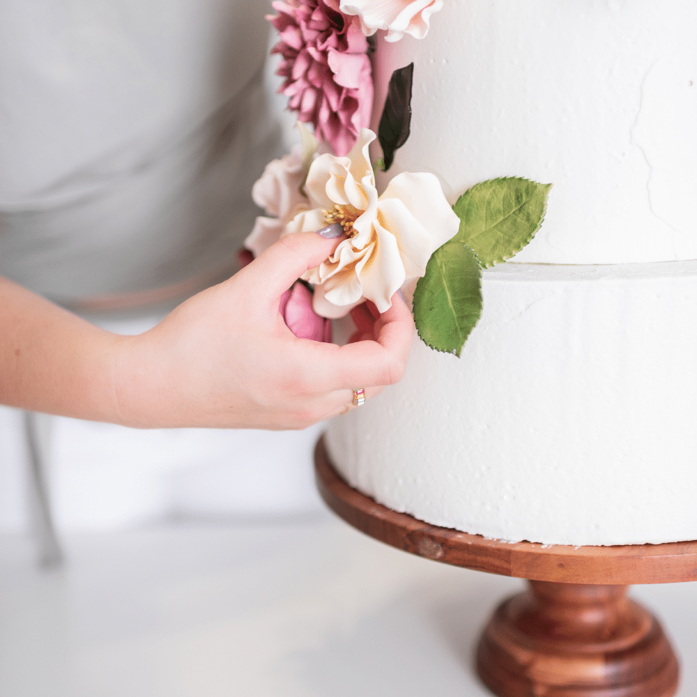how to use sugar flowers on your cake