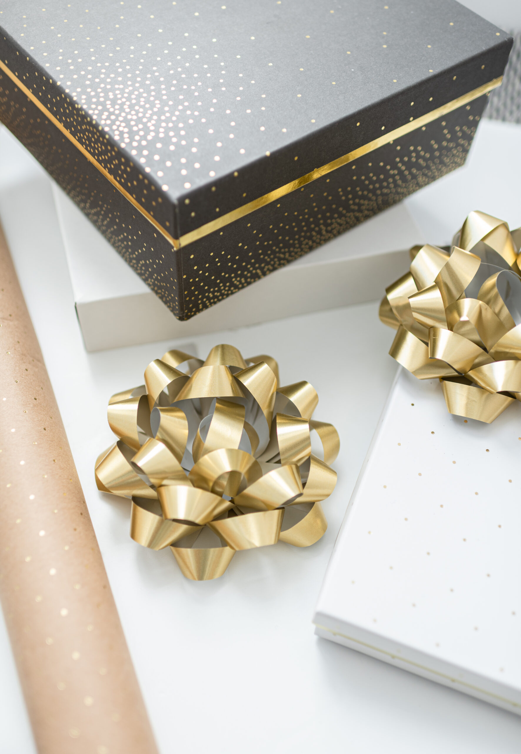 gold black and white wrapping paper