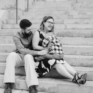Kelsie with her two best guys Ryan and theo. Photo credit Sarah & Ben photography.