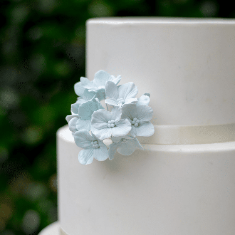 Blue Hydrangea Sugar Flowers by Kelsie Cakes