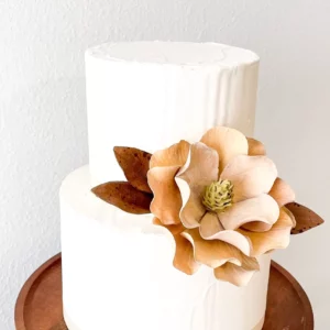 Rose Gold Open Rose - Extra Large Sugar Flowers by Kelsie Cakes