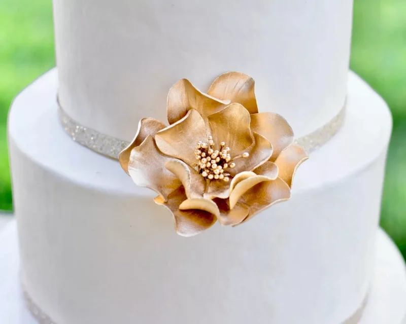 Gold Open Rose - Small Sugar Flowers by Kelsie Cakes
