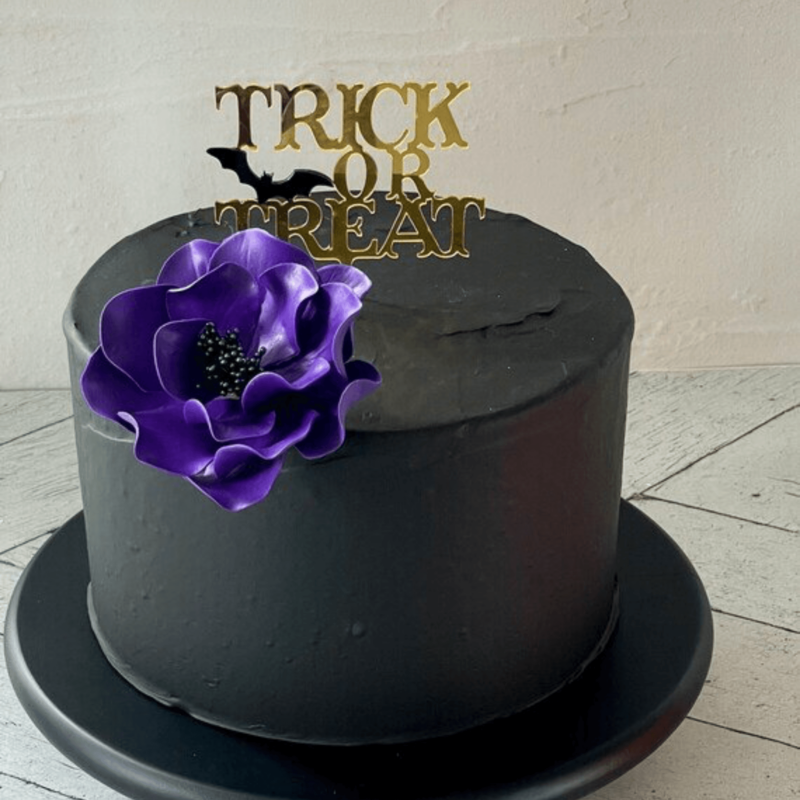 Purple Open Rose - Halloween Edition Sugar Flowers by Kelsie Cakes