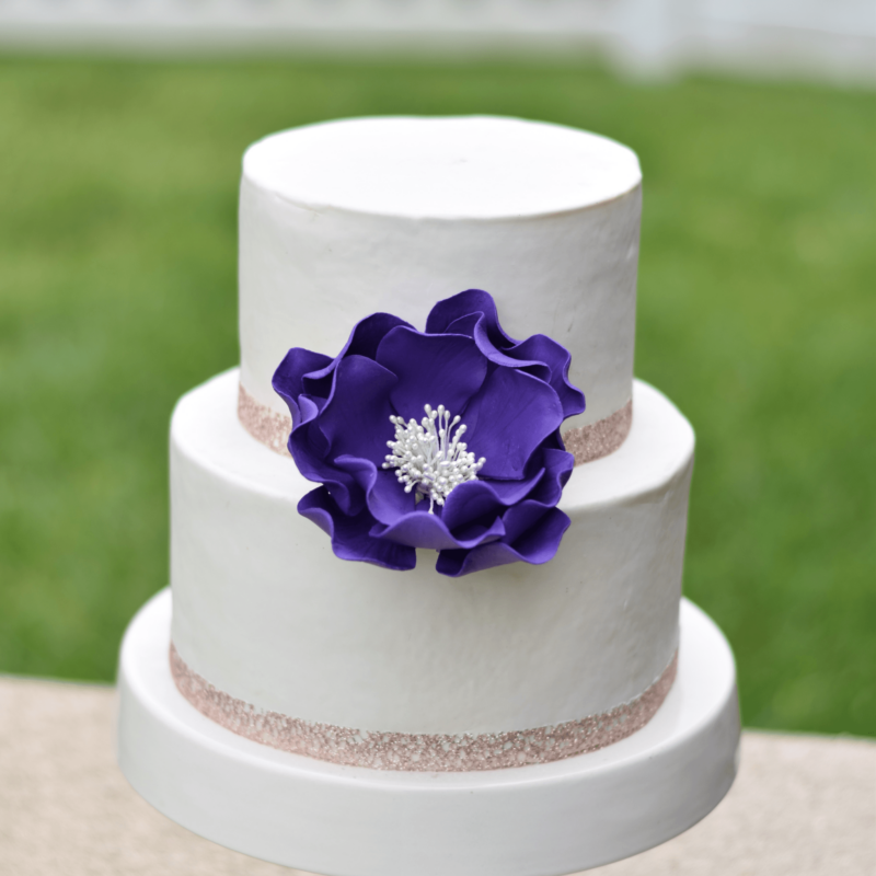 Purple Open Rose - Extra Large Sugar Flowers by Kelsie Cakes