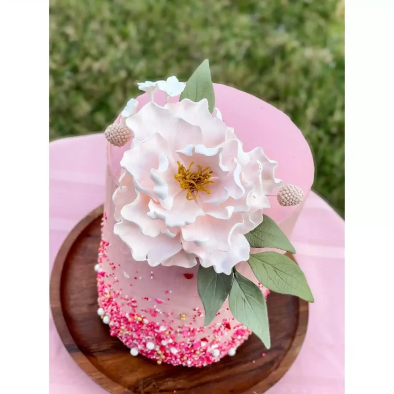 Blush Peony Sugar Flowers by Kelsie Cakes