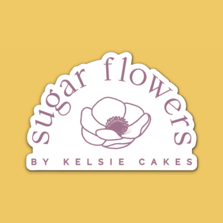 Open Rose Sticker Sugar Flowers by Kelsie Cakes