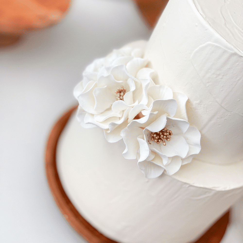 White vs. Ivory Gumpaste Flowers Sugar Flowers by Kelsie Cakes