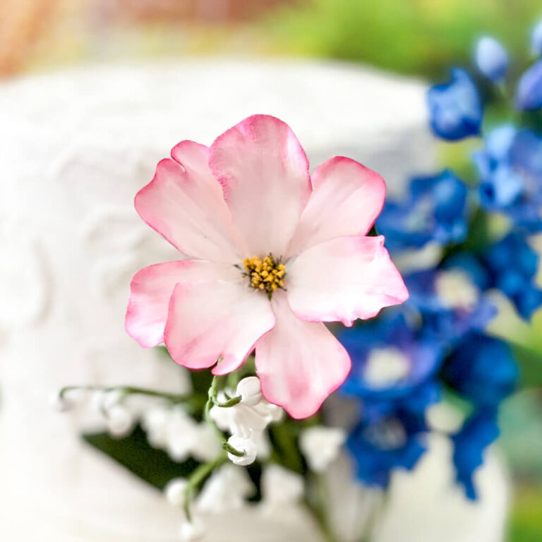 Blue Scabiosa Sugar Flowers by Kelsie Cakes