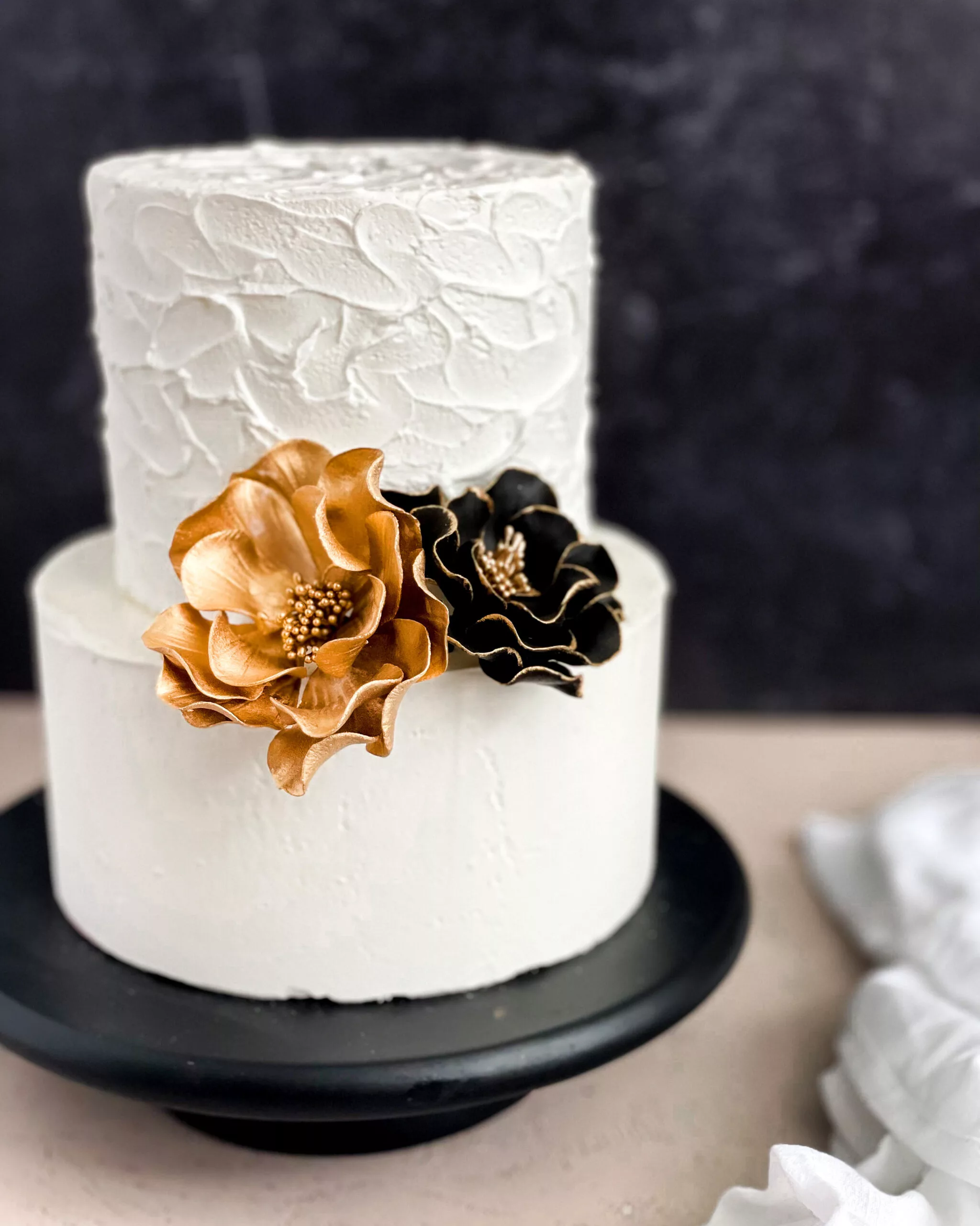 Black + Gold Wedding Bundle  Sugar Flowers By Kelsie Cakes