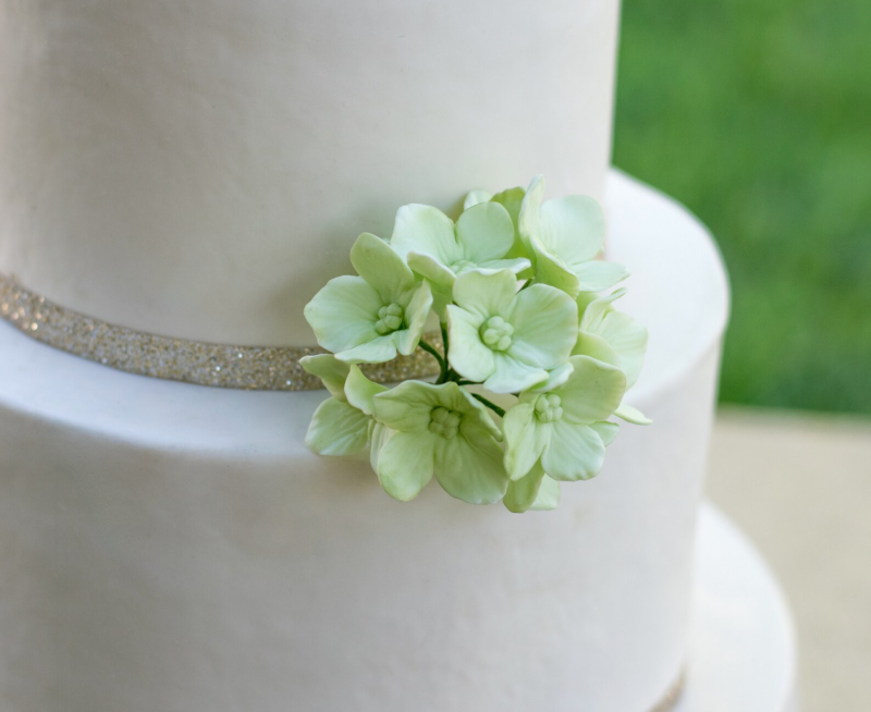 Green Hydrangea Sugar Flowers by Kelsie Cakes