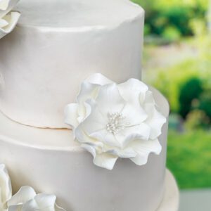 All White Open Roses Bundle Sugar Flowers by Kelsie Cakes