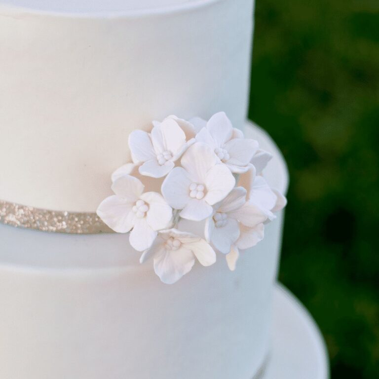 blush hydrangea Gumpaste flowers