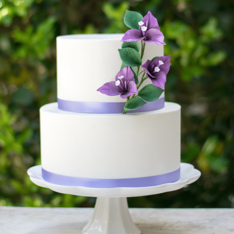 Dark Purple Bougainvillea Sugar Flowers by Kelsie Cakes