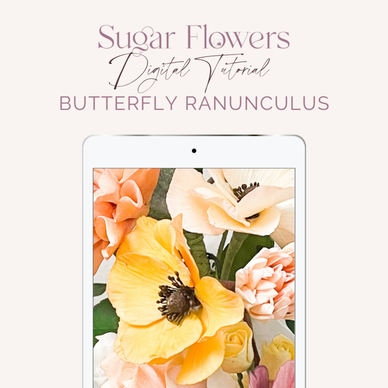 COMING SOON - Tutorial: Butterfly Ranunculus Sugar Flowers by Kelsie Cakes