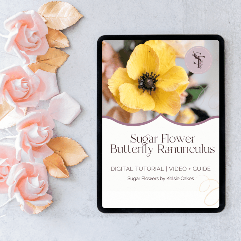 COMING SOON - Tutorial: Butterfly Ranunculus Sugar Flowers by Kelsie Cakes