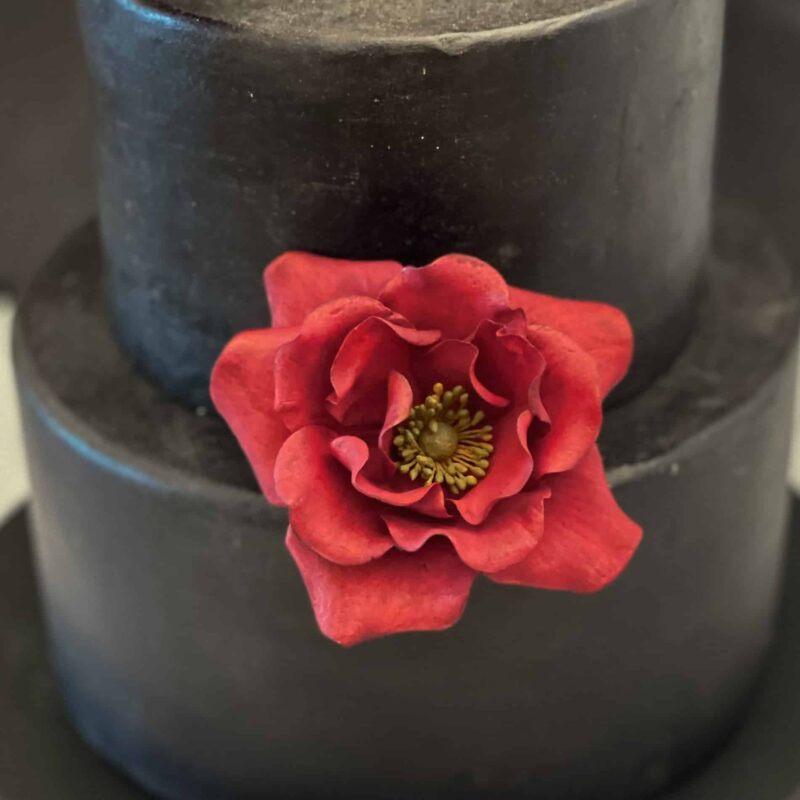 Burgundy Heirloom Rose Sugar Flowers by Kelsie Cakes