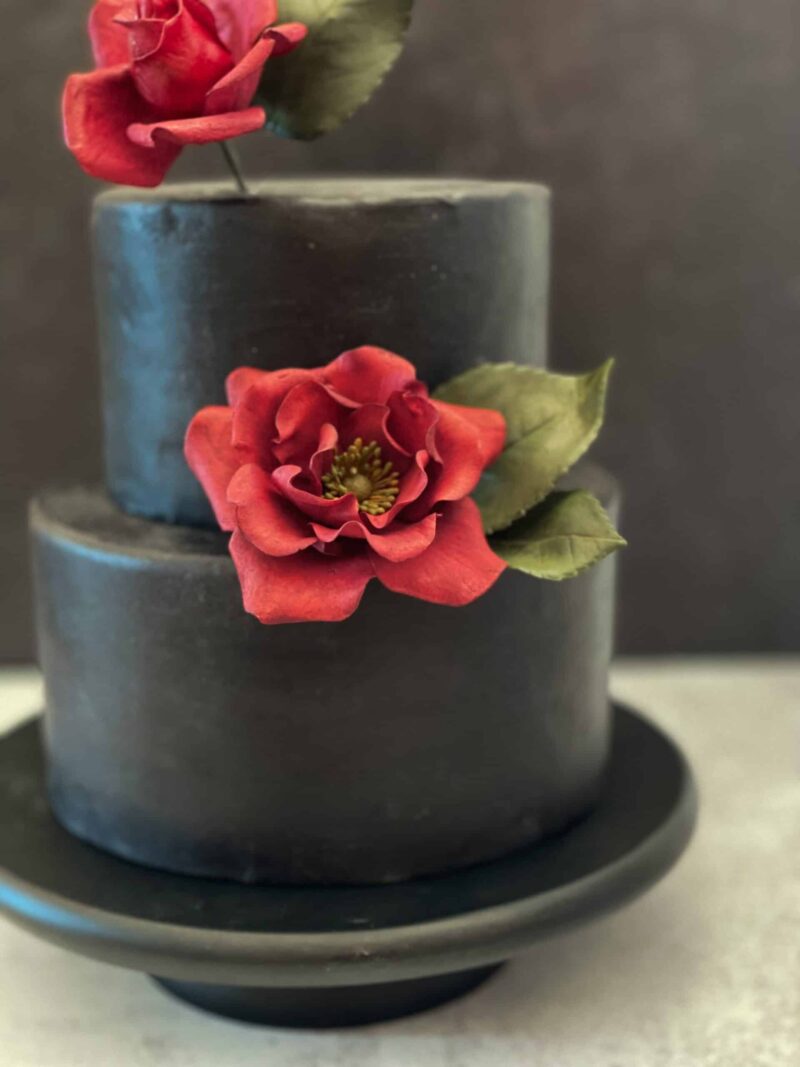 Red Rose Sugar Flowers by Kelsie Cakes