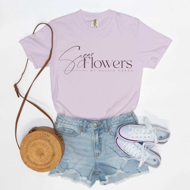 T-Shirt - Orchid Color Sugar Flowers by Kelsie Cakes