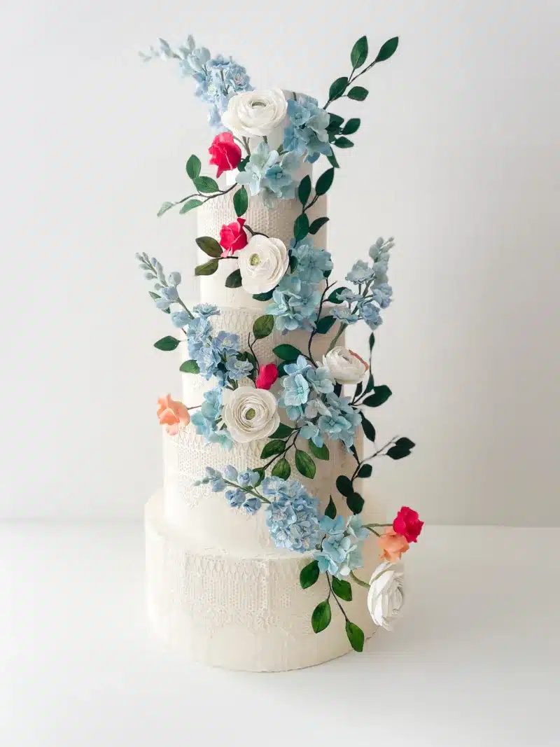 Delphinium Sugar Flowers by Kelsie Cakes