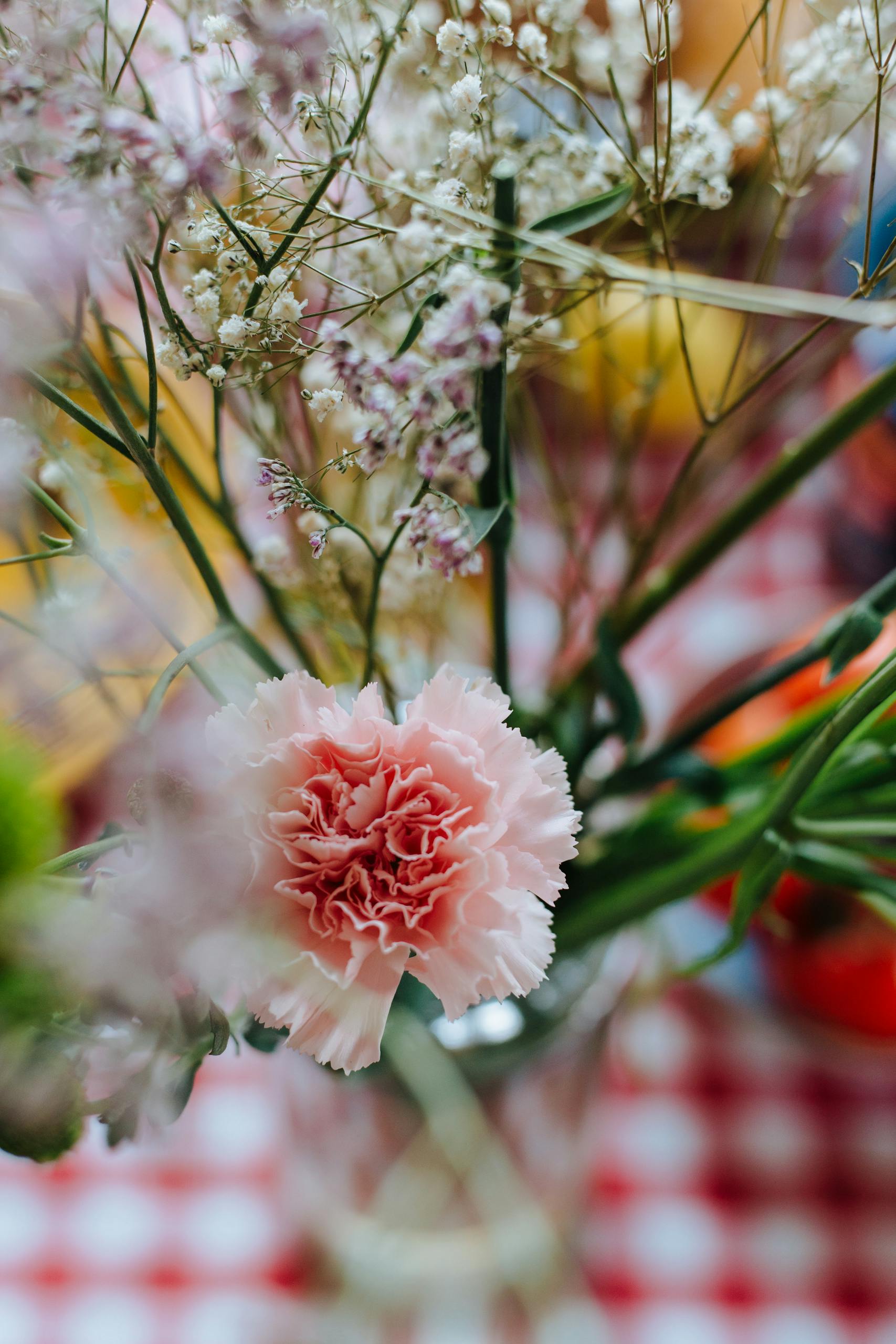 Close up on Flowers in Glass