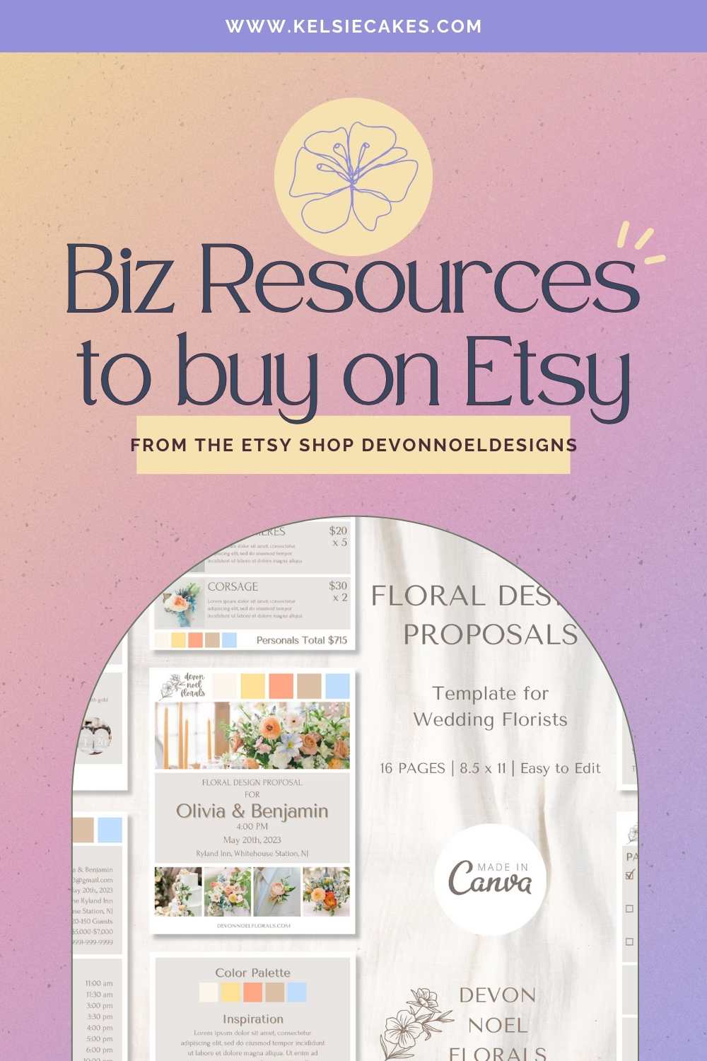 Wedding Floral Design Proposal Template on Canva